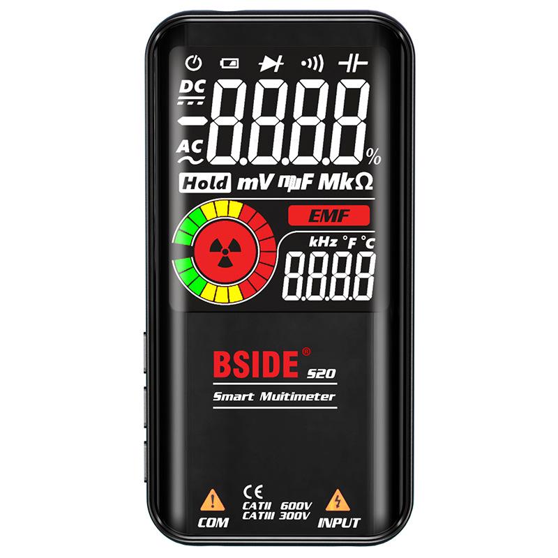 BSIDE S20 Smart Multimeter with Large Color Screen - Measures Electromagnetic Radiation & Multi-function Tester