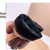Women's PU Fur Ball Warm Touchscreen Winter Gloves - Windproof and Velvet-Lined for Cycling