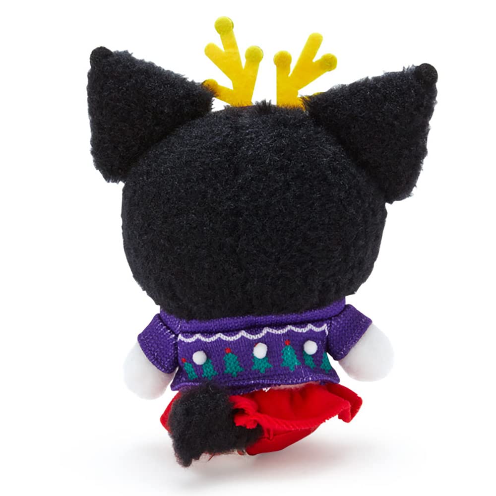 Sanrio Kuromi Plush Toy, Christmas Sweater Design Series, Character, 17.3 X 12 X 17.3 Cm, 710733