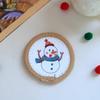 Heat Resistant Christmas Coaster Trivet Insulated Mat Snowman Christmas Cup Mat  Christmas Gift