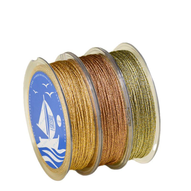 Gold/Silver Thread DIY Hand-Woven Braided Rope Bracelet Kit