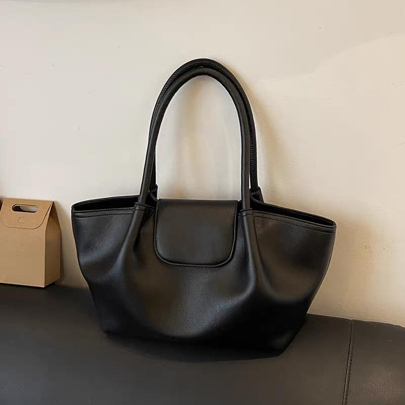 Borsa a Tote di Grande Capacità,Borsa a Spalla Sottobraccio da Pendolare Stile Ala Vintage Nuvola Pieghettata,Borsa a Mano da Donna Semplice Monocolore Retrò