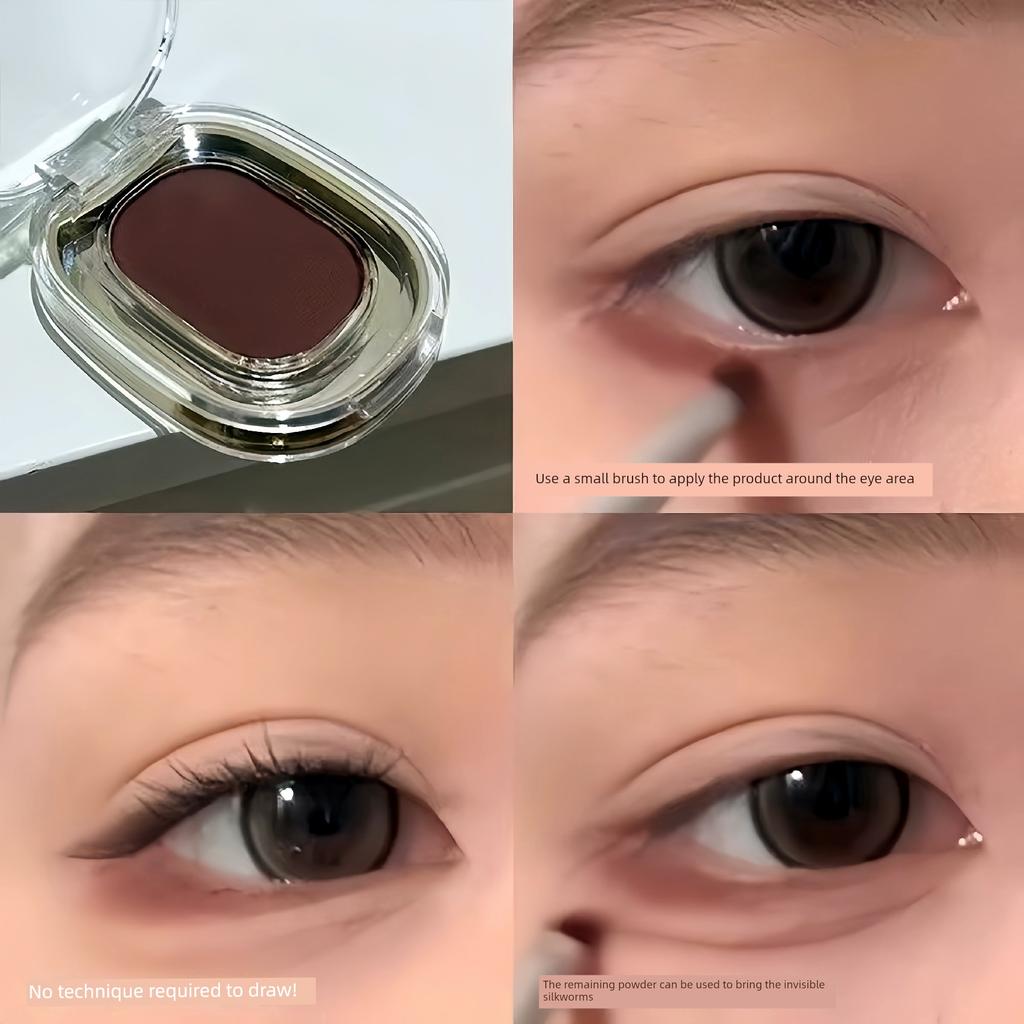 Korean Matte Single-Color Eyeshadow Palette, Earth-Toned Eyeliner, Contouring, Niche, Translucent, Low Saturation, Instagram Style