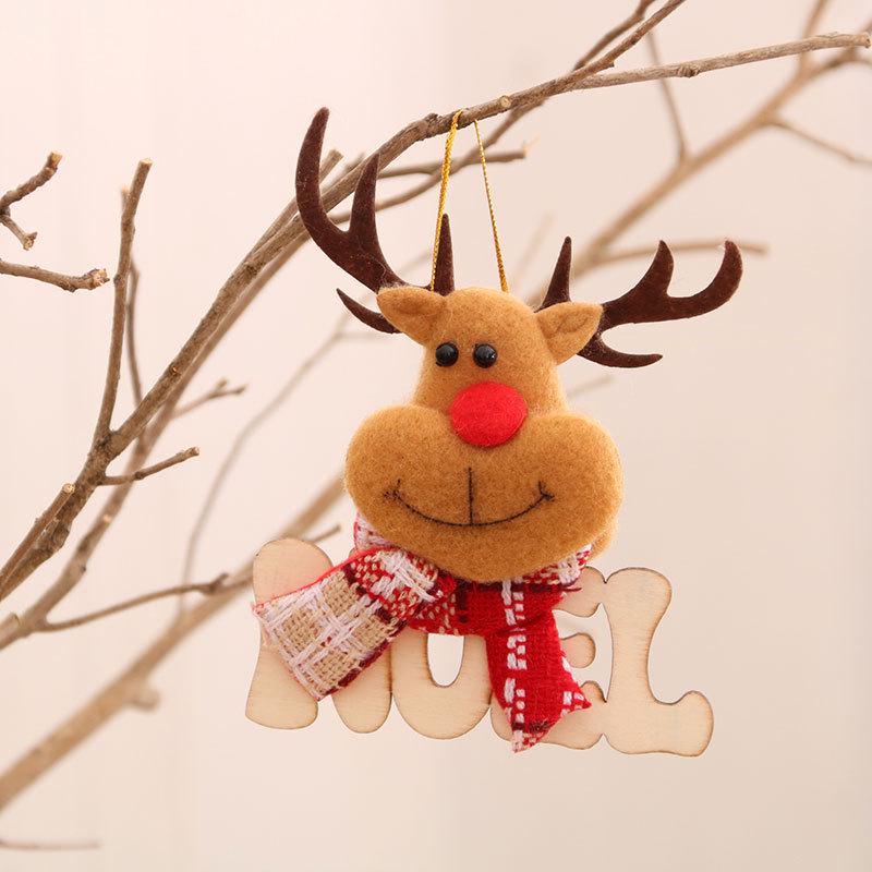 Christmas Wooden Letter Doll Tree Ornament Small Gift