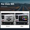 9" 2 Din Android 14 Car Radio for Honda Civic 2012 2013 2014 2015 Multimedia Player 2din Carplay Stereo GPS DVD Head Unit NO DVD