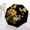 1pc Butterfly Sunflower Bouquet Automatic Folding Umbrella Durable Iron Frame,All Seasons Home Travel Outdoor Multifunctional Umbrella Yy251115193