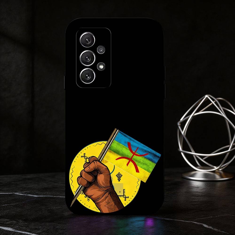

A-Amazigh Berber Flag phone Case For Samsung S25,24,21,22,23,30,Ultra,20,Plus,Fe,Lite,Note Soft Black Cover Samsung S21plus