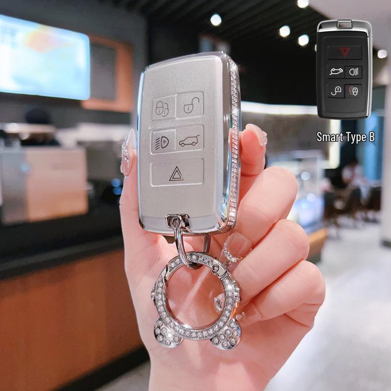Jaguar Car Key Case: Compatible with XFL, XEL, E-Pace, F-Pace, F-Type, I-Pace, XJ, XE Models; Unisex Design