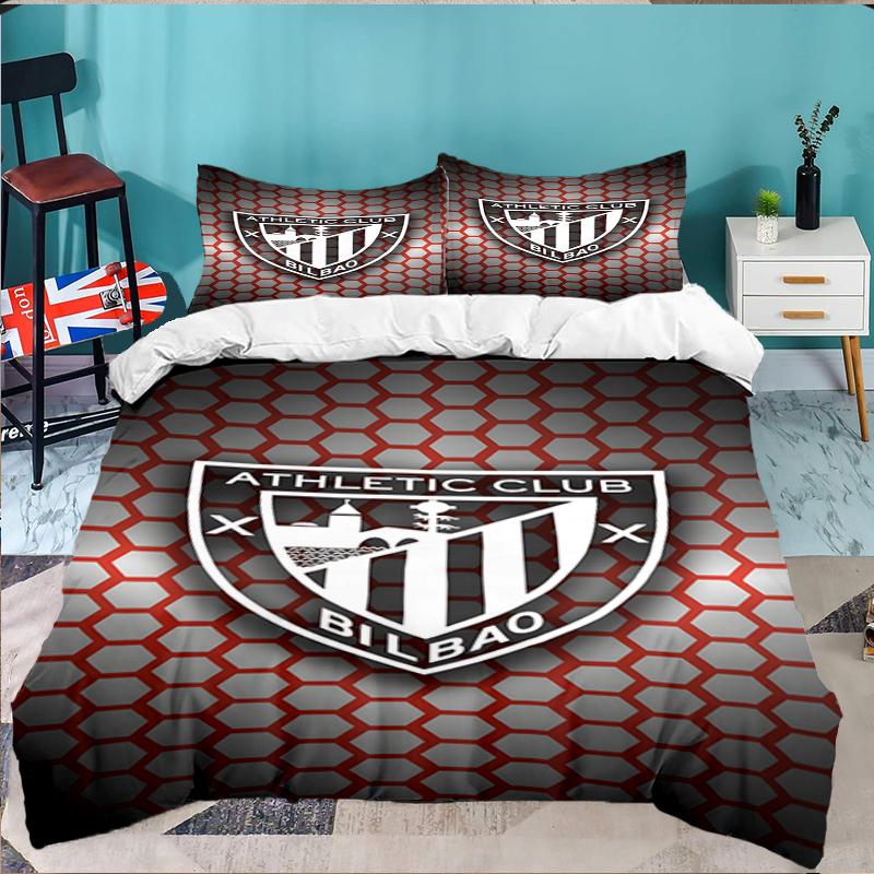3-teiliges Fußball-Sport-Bettwäsche-Set, Ideal für 1 Bettbezug und 2 Kissenbezüge, Perfekt als Weihnachtsgeschenk, Ideal für Schlafzimmer, Wohnheim