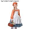 Costume da Contadino Medievale per Bambini con Fantasia a Strisce per Halloween Cosplay Ragazze
