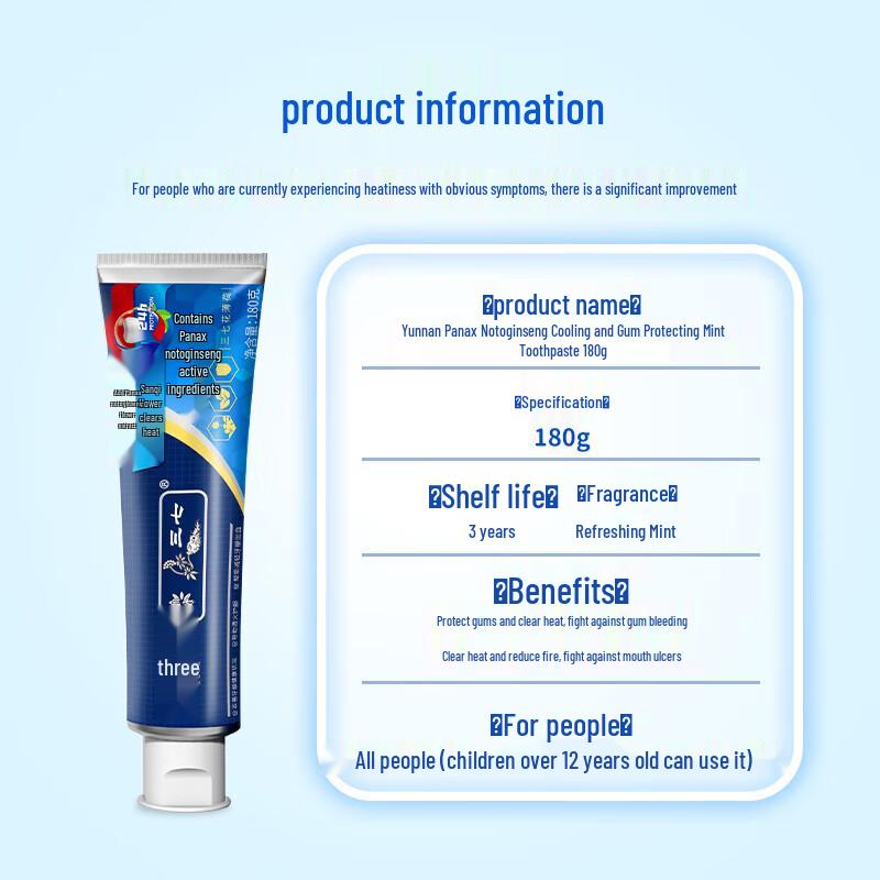 Sanqi Mint Gum Protection Toothpaste