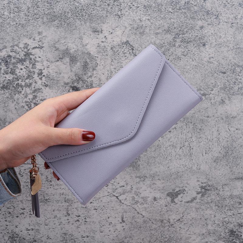 Spring/Summer 2020 Fashionable Women's Lychee Texture Heart Pendant Clutch Wallet