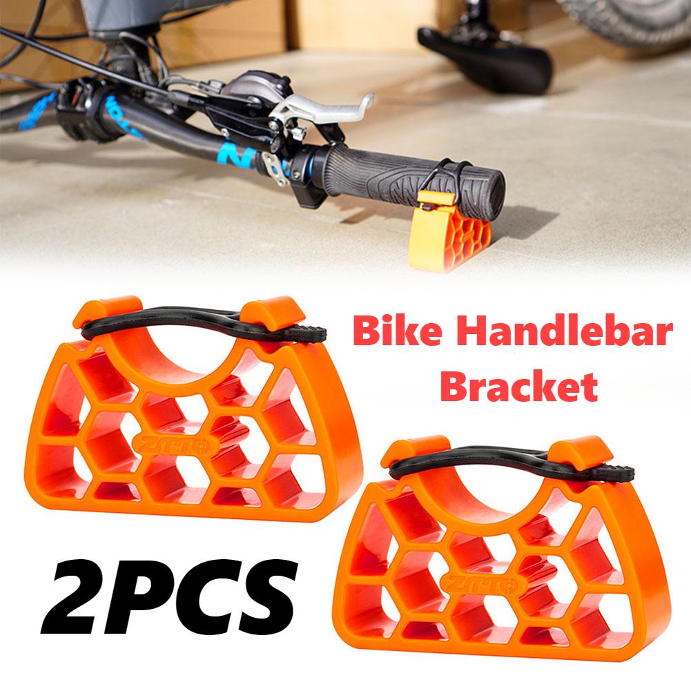 1 Pair Bike Handlebar Bracket MTB Bike Clip-On Stand Bicycle Handlebar Holder Stabilizer Inverted Parking Rack Bike Repair Tool