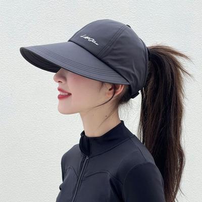 Women Baseball Hat Extended Brim Sun Protection UPF Quick-Dry Adjustable Fit Outdoor Baseball Cap Travel Riding Hat