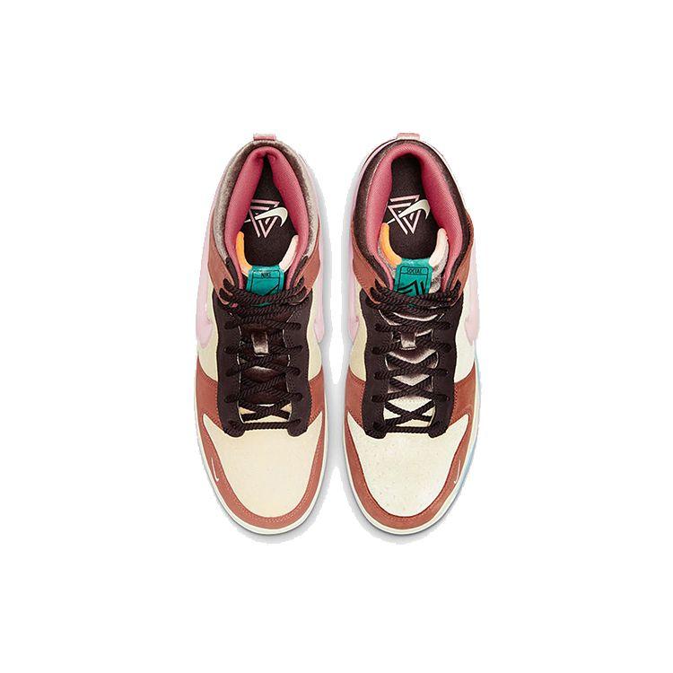 Social Status x Nike Dunk Mid Chocolate Milk Unisex Sneakers Brown Canvas Mid-Soft-Pink DJ1173-700