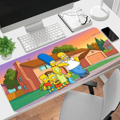 1Pc Simpsons Family Adventure Gaming Mouse Pad Keyboard Desk Mat Non-slip Rubber Lock Edge Waterproof Computer Mousepad for Office Home Decor S1894