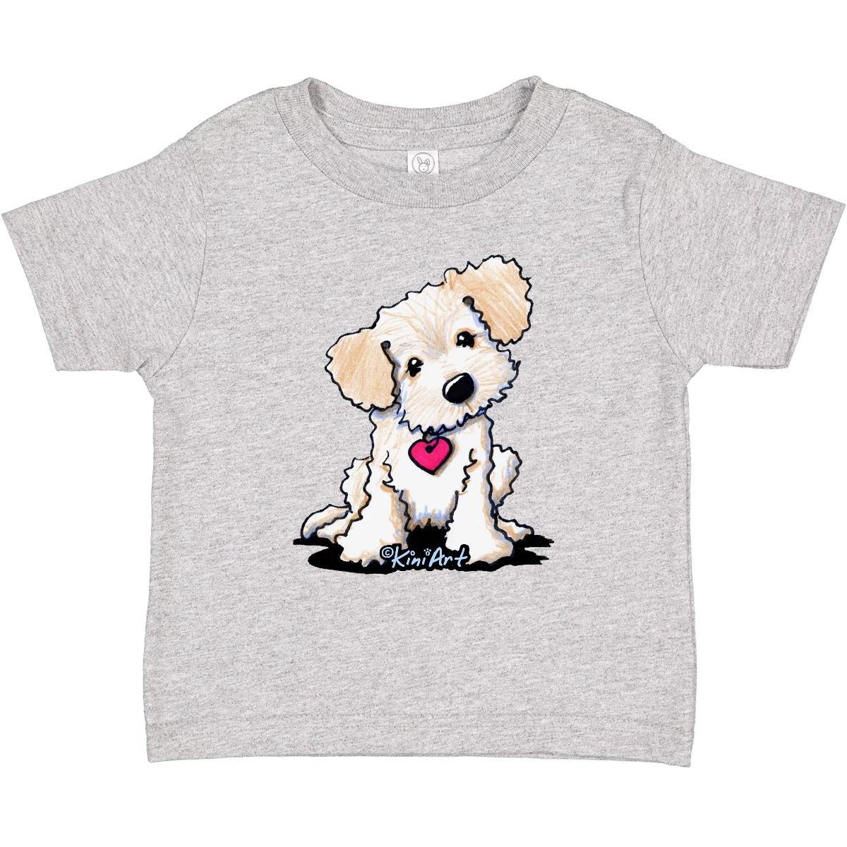 Inktastic Cream Doodle Pup Toddler T-Shirt - KiniArt Goldendoodle Labradoodle 130