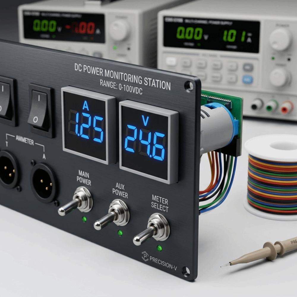 Indicator Light Digital Voltage Meter 22mm Cutout LED Digital Voltmeter Panel LED Voltmeter