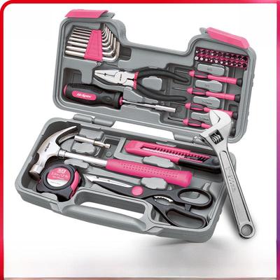 Set di Attrezzi Multiuso Rosa per Riparazioni Domestiche: Kit Regalo Attrezzi a Mano