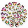 50 Mixed Silver Claw Drill Crystal Sewing Drill with Holes DIY Handmade Wedding Apparel Materials Jewelry Accessories Rhinestone Sew On Beads