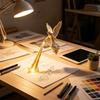Handcrafted PLA Sculpture for Living Room Arts Angel Bookshelf Statue, Decorative Figurine with Light, Collectible Desk Creative Unique Hand