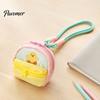 Lightweight Polyester Change Holder Small Coin Purse, Macaron Style Mini Backpack Pendant with Lanyard, Compact Storage Case for Keys Pouch
