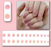 Styfy Press On | Stick On Fake Nails | Artificial Designer With 24 Pcs Jelly Glue On False Nail Including Manicure Kit - Nutty Nude