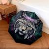 Mayan-styleanimals Pattern Pattern New Style Umbrella, 1 Piece Automatic Folding Umbrella, Portable Travel Umbrella, Outdoor Umbrella, Birthday Gift