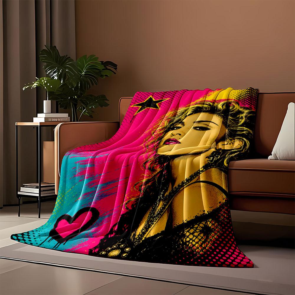 Pop Art Style Portrait Blanket for all seasons blanket lunch break throw gift