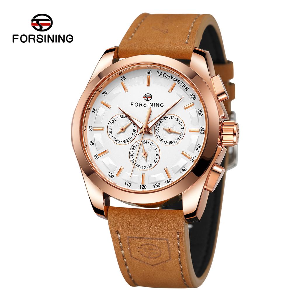 Forsing Men's Fashion Leisure Mechanical Machine Multifunctional Mechanical Watch