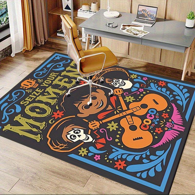 Office Rug Seize Your Moment, Coco Theme 3D Printed Anti-Slip Rug-Machine Washable for Living Room