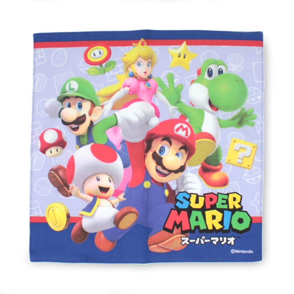 Super Mario 2021 Design Handkerchief (Mario Friends Design) Character Kids Goods Children Boys Brothers Entrance School Admission