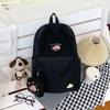 Simple Printed Letter Student Backpack With Coin Purse For Activities Casual
