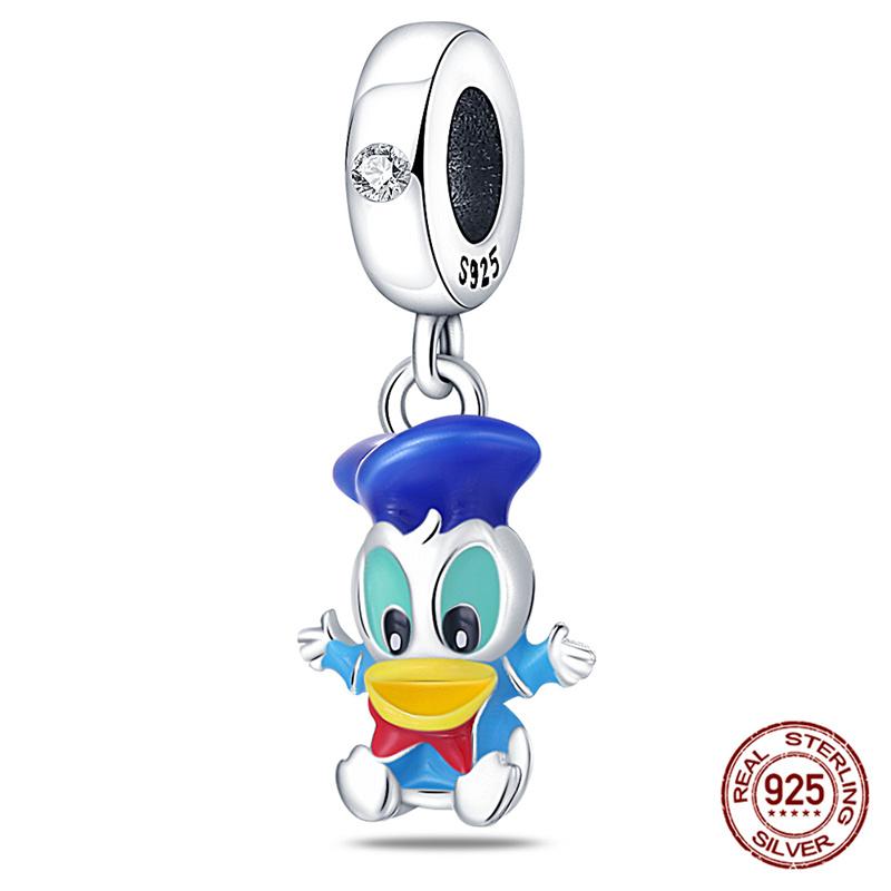 Marvel Disney Snow White Tree Elf Mickey 925 Silver Charms for DIY Jewelry Making Women Gift Bracelet