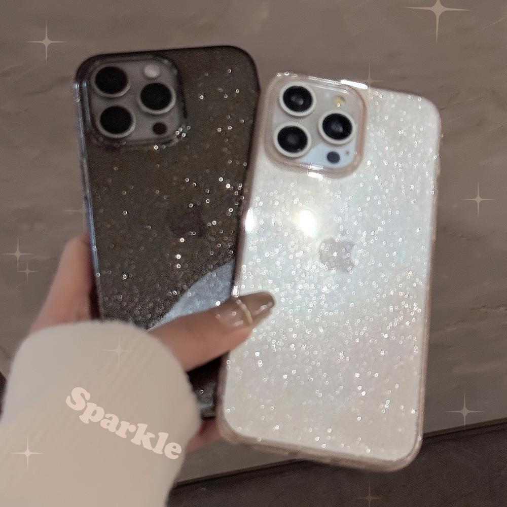 Transparent Fine Flash 17promax Apple Mobile Phone Case 16 Suitable for Iphone15 Soft Case 11 Premium Luxury 12/14