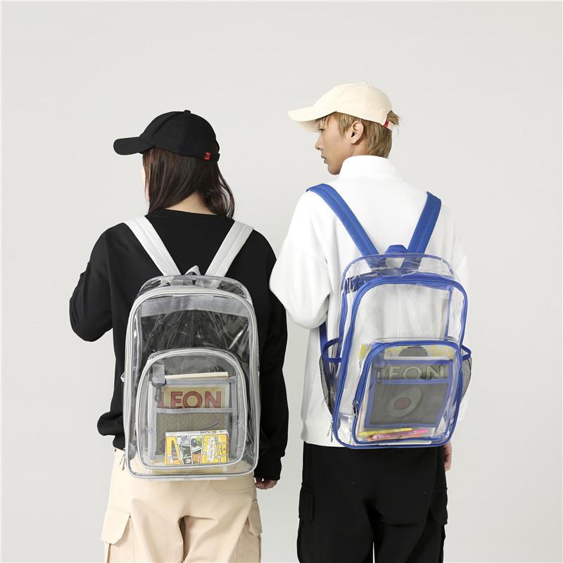 Transparent Backpack PVC Backpack Large Capacity Student Backpack