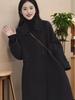 Hepburn Style Women's Wool Coat - Korean Autumn/Winter, Slimming Mid-Length, Petite & Loose Fit, 2025 Collection