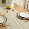 1Pc Linen Tassel Table Runner Rustic Farmhouse Style Tablecloth For Baby Shower Birthday Party Decoration Wedding Table Supplies
