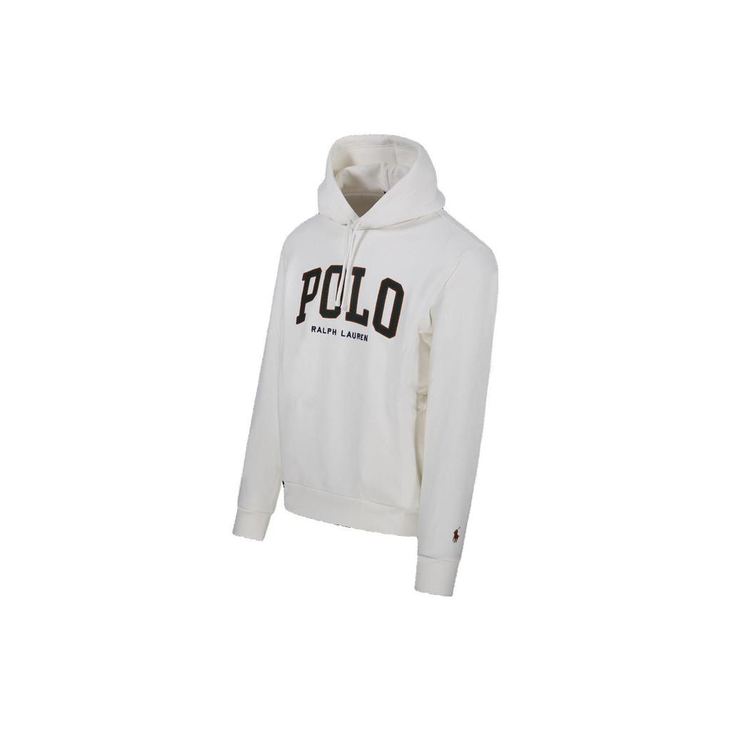 Polo Ralph Lauren Letter Print Hooded Long Sleeve Sweatshirt Men Sweatshirt White 710917886-003