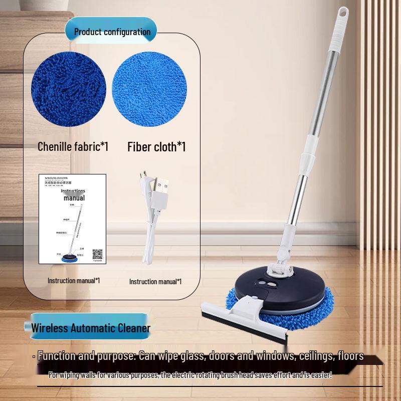 Automatic Electric Window Cleaning Robot with Telescopic Rod