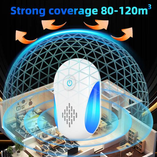 Ultrasonic Pest Repeller 360 Degree Protection Energy Saving Silent Mode Indoor Mice Pest Repeller Insect Control Device