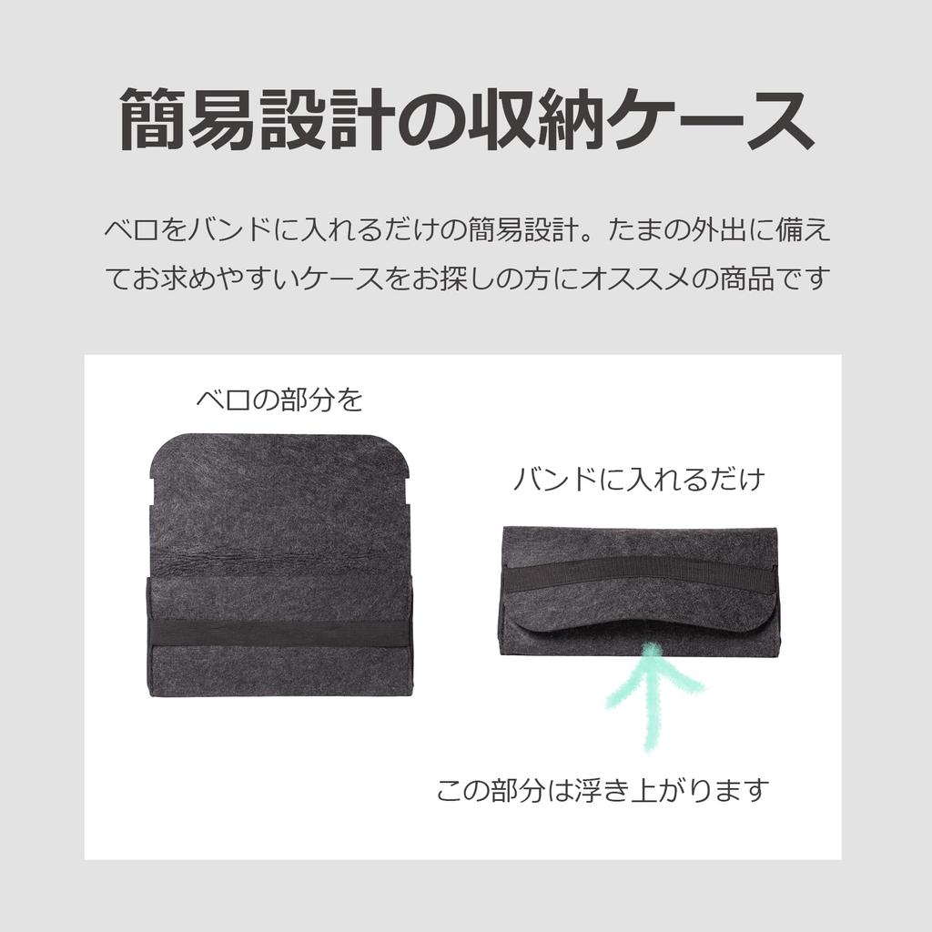 Lifactlab. Easy Storage Case for HHKB, 3mm Thick Nonwoven Fabric, Gray (Compatible with Wireless HHKBs Except Studio)