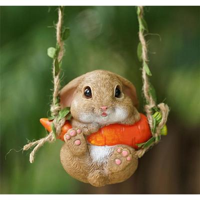 Creative Cute Rabbit Aquascape Resin Craft Accessories