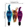2D Flat Neon Color Cat Garden Stake Whimsical Animal Yard Decor for Outdoor Garden Flowerbed Standout Ornament