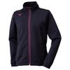 Standard Training Size L Size Women's Warm-Up Jacket, 32MC9325, Moisture-Wicking, Quick-Drying, Black/Berry Pink, (Japan L)