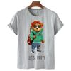 Funny Bear Print Tshirt Women Fashion Cartoon Harajuku Casual T-shirt Female Summer Short Sleeved Top Tees Unisex T Shirt