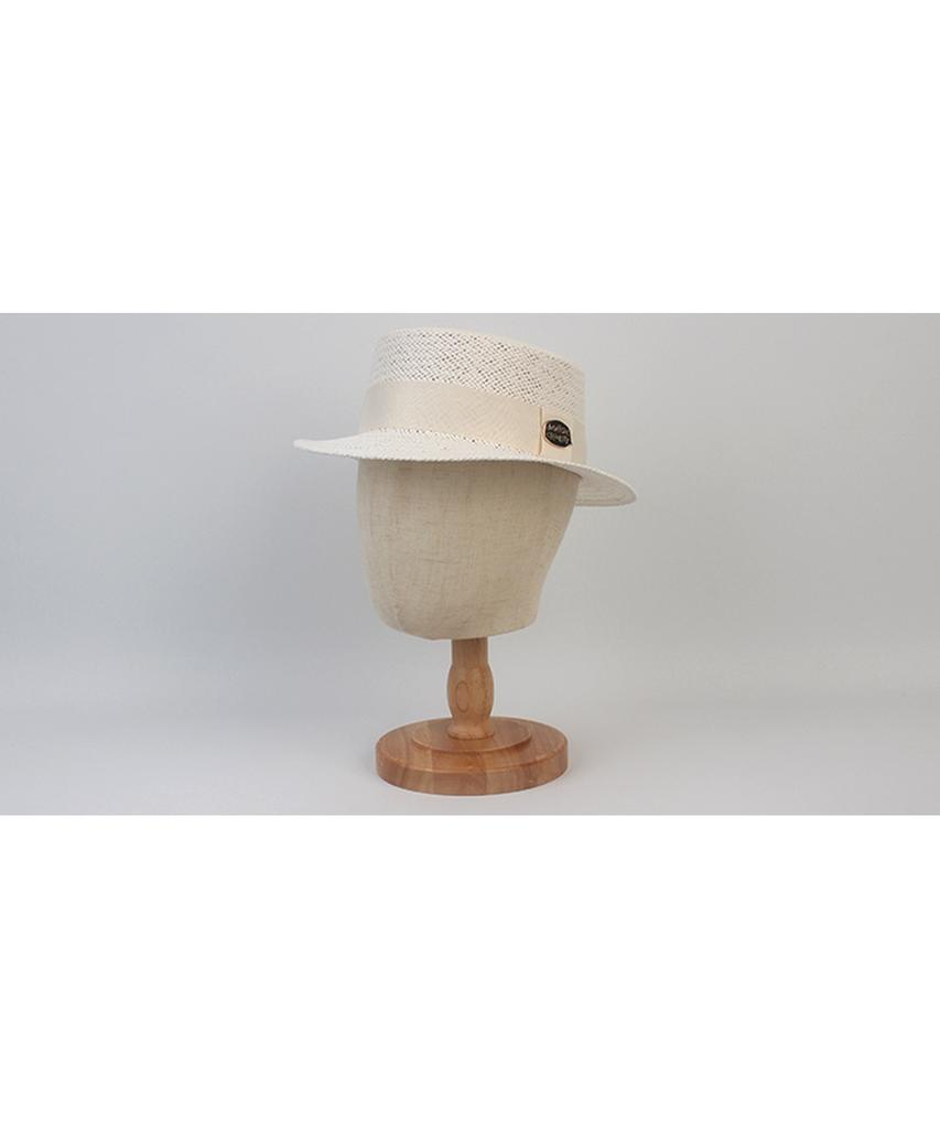 Ivory Line White Short Panama Hat