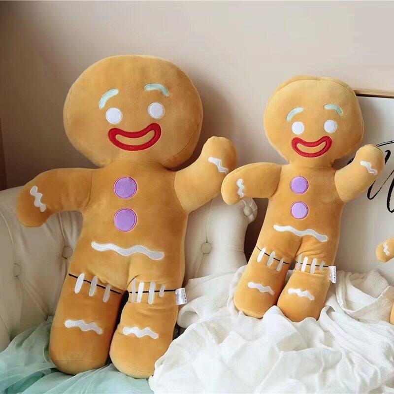 Adorable Gingerbread Man Plush Doll - Soft Biscuit Anime Character
