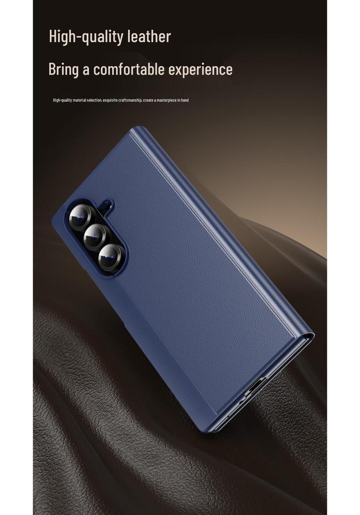 Samsung Z Fold 8 Ultra Leather Flip Case with Smart Side Window - Business Edition.