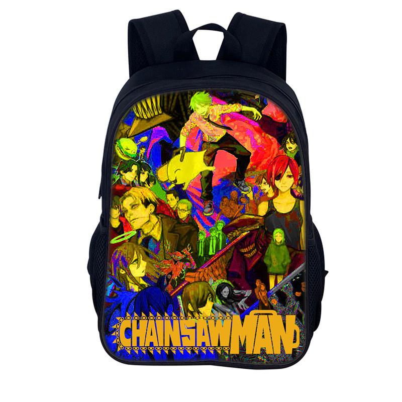 Chainsaw Man Pochita Backpack For Students With Nylon Material And Dual Shoulder Straps 12